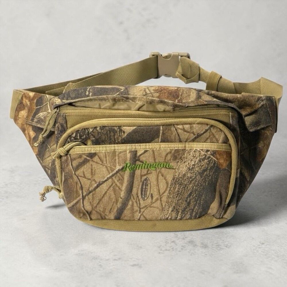 Vintage Remington Realtree Camo Hunting Waist Fanny Pack Outdoor Utility Bag